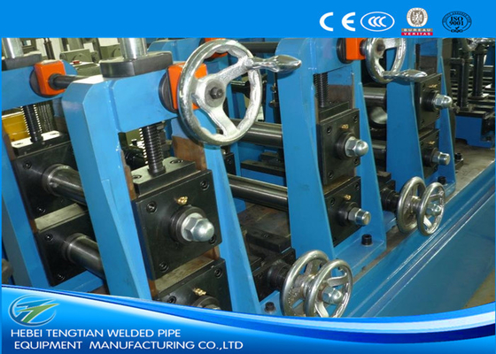 Moulin de tube d'acier inoxydable de soudure de CHAT avec le tuyau polissant la couleur bleue